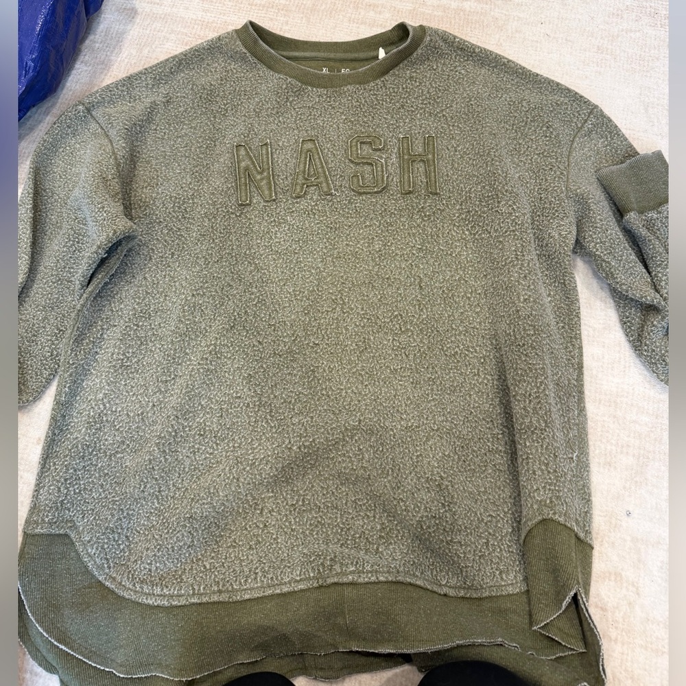 NASH Olive Crewneck Sweatshirt for Women